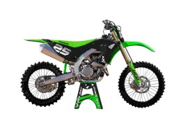 UFO 2025/04 KOMPLET PLASTIKÓW (FULL KIT) Z OSŁONAMI TELESKOPÓW (AMORTYZATORÓW) KAWASAKI KXF 250 '25-, KXF 450 '24-'25 KOLOR CZAR