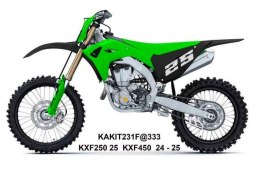 UFO 2025/04 KOMPLET PLASTIKÓW (FULL KIT) Z OSŁONAMI TELESKOPÓW (AMORTYZATORÓW) KAWASAKI KXF 250 '25-, KXF 450 '24-'25 KOLOR ZIEL