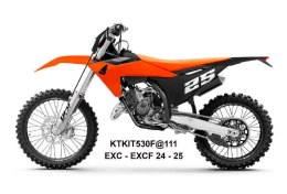 UFO 2025/04 KOMPLET PLASTIKÓW (FULL KIT) Z OSŁONAMI TELESKOPÓW (AMORTYZATORÓW) KTM EXC 150 / 250 / 300 TBI '24-'25, EXC-F 250 / 
