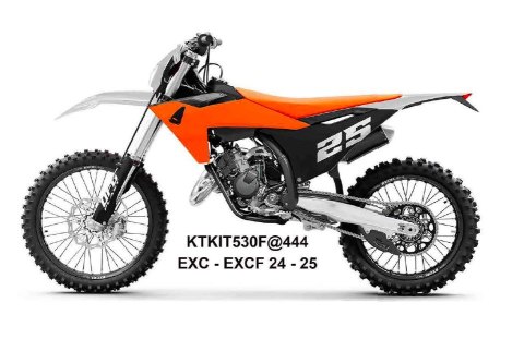UFO 2025/04 KOMPLET PLASTIKÓW (FULL KIT) Z OSŁONAMI TELESKOPÓW (AMORTYZATORÓW) KTM EXC 150 / 250 / 300 TBI '24-'25, EXC-F 250 / 