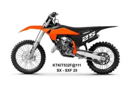 UFO 2025/04 KOMPLET PLASTIKÓW (FULL KIT) Z OSŁONAMI TELESKOPÓW (AMORTYZATORÓW) KTM SX 125 / 150 / 250 / 300 '25, SXF (SX-F) 250 
