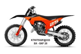 UFO 2025/04 KOMPLET PLASTIKÓW (FULL KIT) Z OSŁONAMI TELESKOPÓW (AMORTYZATORÓW) KTM SX 125 / 150 / 250 / 300 '25, SXF (SX-F) 250 