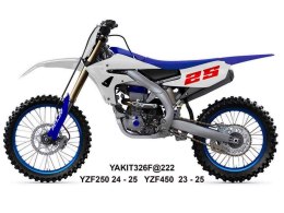UFO 2025/04 KOMPLET PLASTIKÓW (FULL KIT) Z OSŁONAMI TELESKOPÓW (AMORTYZATORÓW) YAMAHA YZF 250 '24-'25, YZF 450 '23-'25 KOLOR BIA