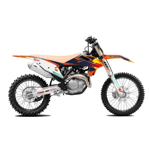 BLACKBIRD KOMPLET NAKLEJEK (OKLEIN) KTM SX/SX-F '19-'22, EXC/EXC-F '20-'23 REPLICA KTM FACTORY MXGP KTM KOLOR POMARAŃCZOWY CZARN