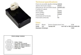 DZE MODUŁ ZAPŁONU CDI HONDA XL 600V TRANSALP '87-'88 (30410-MM9-008)