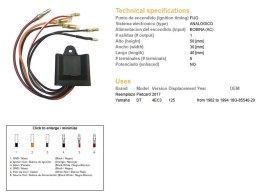 DZE MODUŁ ZAPŁONU CDI YAMAHA DT 125 '82-'94 (OEM-18G-85540-20)