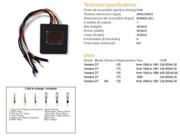 DZE MODUŁ ZAPŁONU CDI YAMAHA DT 125MX '86-'91; DT 175 '80-'96 (OEM-3JO-85540-20, 4AR-85540-00)
