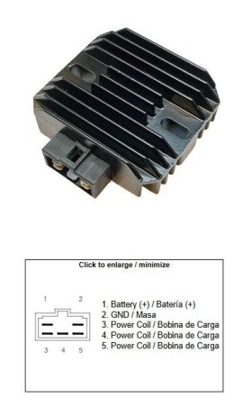 DZE REGULATOR NAPIĘCIA BENELLI BN 125; IMPERIAL 400; KEEWAY 125 KRK (299064540000)