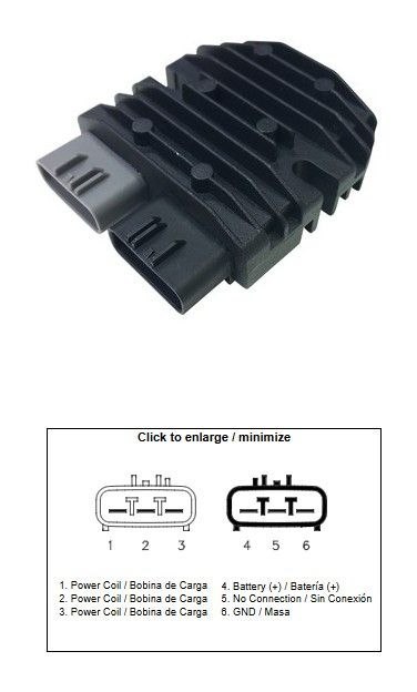 DZE REGULATOR NAPIĘCIA BENELLI BN 300/600 '14-'20; TRK 302S; TRK 502X; LEONCINO 500; CF MOTO; VOGE 500R '20-; DS 500; DS 650; DS