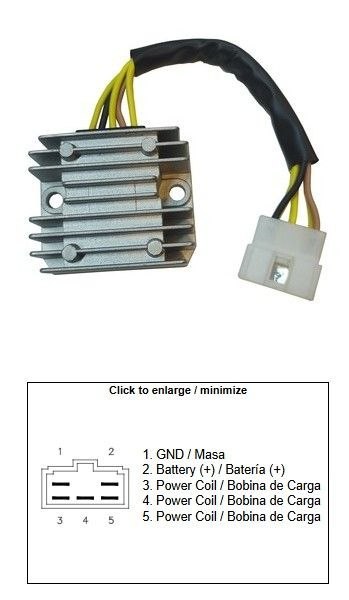 DZE REGULATOR NAPIĘCIA KAWASAKI KLX 650R '96-'01; KLX 650 '93-'01 (SH539A-11) (21066-1088)