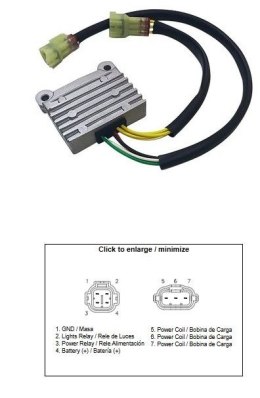 DZE REGULATOR NAPIĘCIA KTM 125/150/250/300/350/450/400 EXC/EXC-F/XC/XC-W/XCF-W '17-'23; HUSQVARNA 150/250/300/350/450/501 FE/TE/