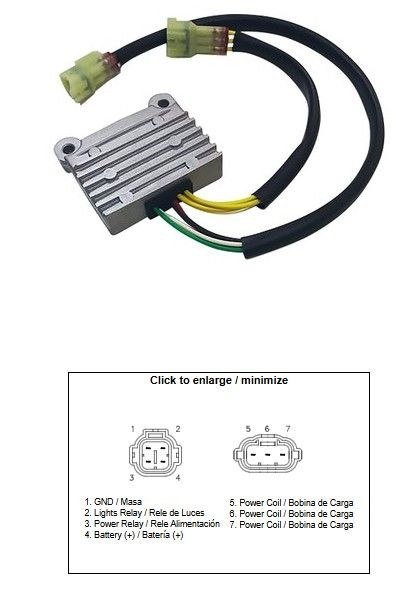 DZE REGULATOR NAPIĘCIA KTM 125/150/250/300/350/450/400 EXC/EXC-F/XC/XC-W/XCF-W '17-'23; HUSQVARNA 150/250/300/350/450/501 FE/TE/