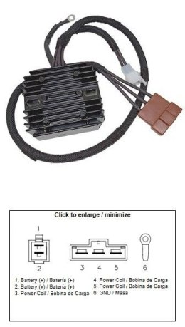 DZE REGULATOR NAPIĘCIA KTM 125/200/250/390 DUKE '21-; HUSQVARNA 125/200/250/401 SVARTPILEN '20- (28111034000)