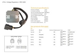 DZE REGULATOR NAPIĘCIA KYMCO MXU 150/250/300 '04-'11; CAN AM DS 250 '06-'15; ARCTIC CAT 150/250/300 '06-'19 (35A) (31600-LBA7-90