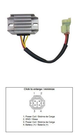 DZE REGULATOR NAPIĘCIA SUZUKI RMZ 250 '10-'17; RMZ 450 '08-'17 (32800-28H00) (12A)