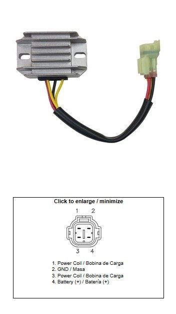 DZE REGULATOR NAPIĘCIA SUZUKI RMZ 250 '10-'17; RMZ 450 '08-'17 (32800-28H00) (12A)