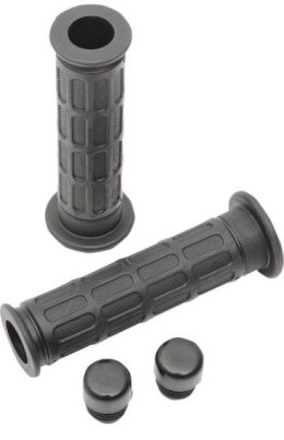 EMGO 2025/02 MANETKI (GRIPY) HONDA WZÓR OEM (53166-390-780) KOLOR CZARNY (Z OTWOREM I KORKIEM)