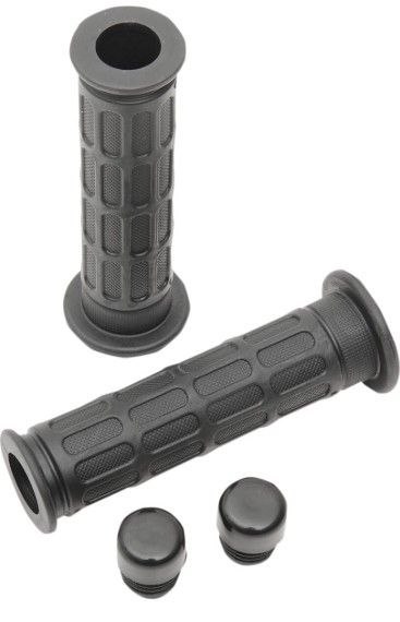 EMGO 2025/02 MANETKI (GRIPY) HONDA WZÓR OEM (53166-390-780) KOLOR CZARNY (Z OTWOREM I KORKIEM)