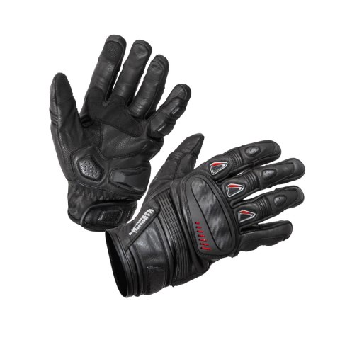 GARETH RĘKAWICE SKÓRZANE KRÓTKIE MODEL SPEED KOLOR CZARNY ROZMIAR L