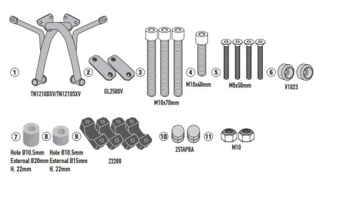 KAPPA 2025/07 GMOLE OSŁONY SILNIKA HONDA CL 500 '23-'25 KOLOR CZARNY