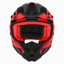 NOX PROMOCJA KASK CROSS / OFFROAD N761 FUSION KID / JUNIOR (DZIECIĘCY) KOLOR CZARNY MAT/CZERWONY ROZMIAR XL (ZAPIĘCIE MIKROMETRY