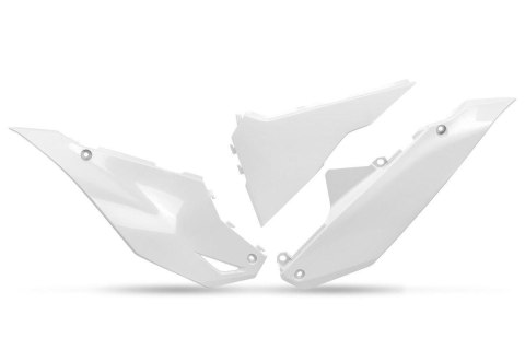 UFO BOCZKI TYLNE KAWASAKI KXF 450 '24, KOLOR BIAŁY