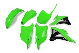 UFO KOMPLET PLASTIKÓW KAWASAKI KX 85 '14-'21, KX 100 '14-'21 KOLOR OEM '20 (ZIELONY) (KA222E999K)