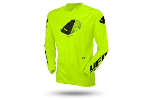 UFO KOSZULKA RADIAL DZIECIĘCA / JUNIOR / KID CROSS KOLOR ŻÓŁTY FLUO ROZMIAR XS - KOLEKCJA 2025