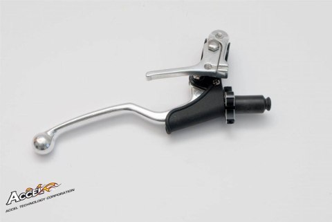 ACCEL UCHWYT DŹWIGNI SPRZĘGŁA KOMPLETNY + DEKOMPRESATOR UNIWERSALNY KOLOR CZARNY (CL-08BK)