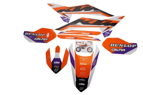 BLACKBIRD KOMPLET NAKLEJEK (OKLEIN) KTM SX 85 '25 DREAM 5 KOLOR POMARAŃCZOWY BIAŁY CZARNY