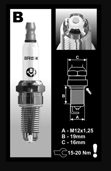 BRISK PREMIUM LGS RACING ŚWIECA ZAPŁONOWA BOR12LGS 3092 BMW/DUCATI/KTM (PATRZ OPIS TOWARU)