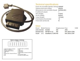 DZE MODUŁ ZAPŁONU CDI SUZUKI LTZ 400 '03-'07; KAWASAKI KFX 400 '03-'04 (OEM-32900-07G00) MULTIMAPA - ZASTĘPUJE 10031-A1