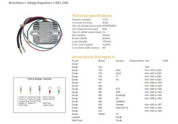 DZE REGULATOR NAPIĘCIA DUCATI 748/750/851/888/900/906/916 '87-'01 (JEDNOFAZOWY, 35A) (ESR510;ESR515)