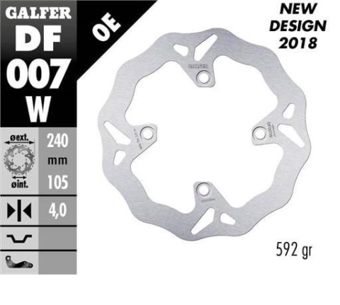 GALFER TARCZA HAMULCOWA TYŁ HONDA XL 600/650/700V TRANSALP '91-'07; CB 500 '97-'05; CB750 '92-'02; CB 900 HORNET '02-'07; BUELL 