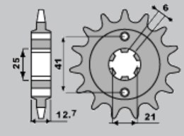 PBR ZĘBATKA PRZEDNIA 288 17 18NC HONDA CB 550F/K 75-80 (ŁAŃC. 530) (MADE IN ITALY)