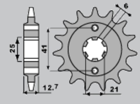 PBR ZĘBATKA PRZEDNIA 288 17 18NC HONDA CB 550F/K 75-80 (ŁAŃC. 530) (MADE IN ITALY)