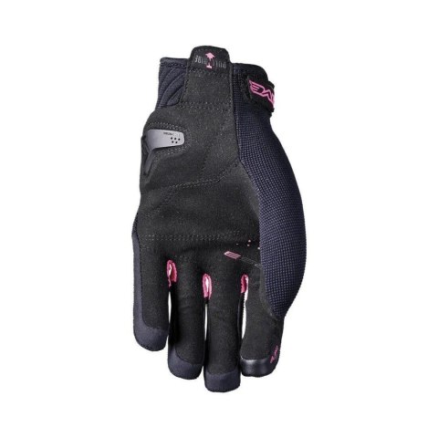 FIVE GLOVES RĘKAWICE TEKSTYLNE DAMSKIE RS3 EVO WOMAN KOLOR CZARNY/RÓŻOWY FLUO ROZMIAR 6