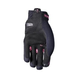 FIVE GLOVES RĘKAWICE TEKSTYLNE DAMSKIE RS3 EVO WOMAN KOLOR CZARNY/RÓŻOWY FLUO ROZMIAR 7