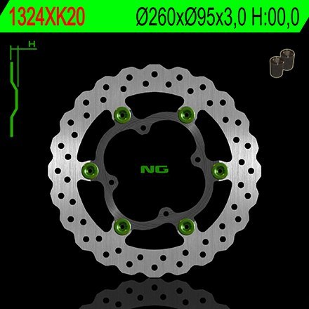 NG TARCZA HAMULCOWA PRZÓD Z ADAPTEREM OVERSIZE KTM SX 85 '11-'13 (PŁYWAJĄCA) (260X95X3)