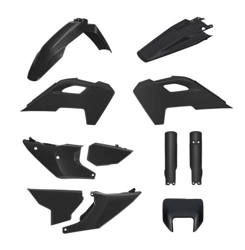 POLISPORT KOMPLET PLASTIKÓW (FULL KIT) HUSQVARNA TE/FE TPI '24-'25 W ZESTAWIE OSŁONA LAMPY PRZEDNIEJ I OSŁONY AMORTYZATORÓW KOLO