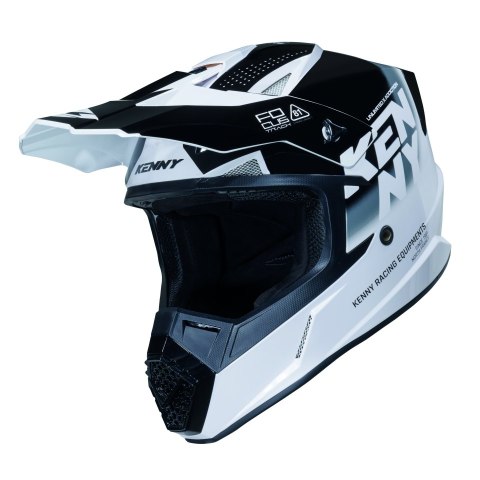 KENNY RACING KASK CROSS/ENDURO TRACK GRAPHIC FOCUS BLACK KOLOR CZARNY/BIAŁY ROZMIAR L