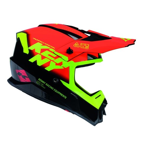 KENNY RACING KASK CROSS/ENDURO TRACK GRAPHIC FOCUS RED KOLOR CZERWONY/CZARNY/ŻÓŁTY ROZMIAR L