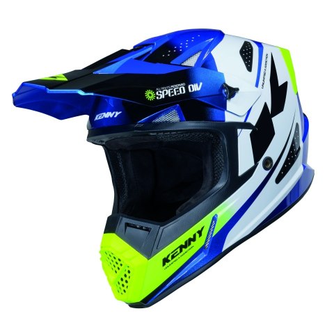 KENNY RACING KASK CROSS/ENDURO TRACK KID/JUNIOR/DZIECIĘCY GRAPHIC SPEED NEON BLUE KOLOR NIEBIESKI/BIAŁY ŻÓŁTY ROZMIAR S ( 47 - 4