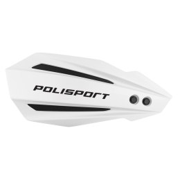 POLISPORT OFERTA SPECJALNA OSŁONY RĄK (HANDBARY) MODEL BULLIT Z UNIWERSALNYM ZESTAWEM MONTAŻOWYM 22/28 KOLOR BIAŁE (OPAKOWANIE Z