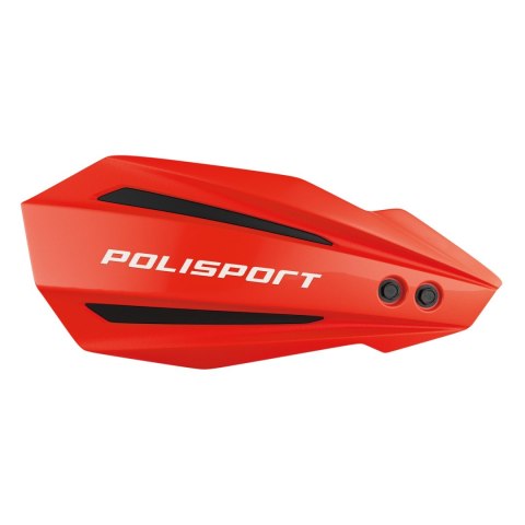 POLISPORT OFERTA SPECJALNA OSŁONY RĄK (HANDBARY) MODEL BULLIT Z UNIWERSALNYM ZESTAWEM MONTAŻOWYM 22/28 KOLOR CZERWONE (OPAKOWANI