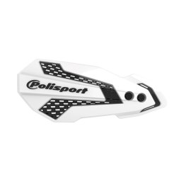 POLISPORT OFERTA SPECJALNA OSŁONY RĄK (LISTKI) MODEL MX FLOW Z UNIWERSALNYM ZESTAWEM MONTAŻOWYM KOLOR BIAŁO CZARNE (OPAKOWANIE Z