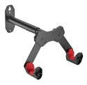BIKETEC WIESZAK ŚCIENNY NA ROWER (WALL BIKE RACK) STAL MALOWANA PROSZKOWO KOLOR CZARNY, PLASTIK CZERWONY