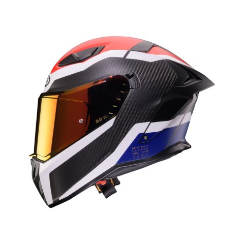 CABERG KASK INTEGRALNY Z BLENDĄ MODEL DRIFT EVO II CARBON CBR KOLOR CZARNY/NIEBIESKI/CZERWONY MAT ROZMIAR XL
