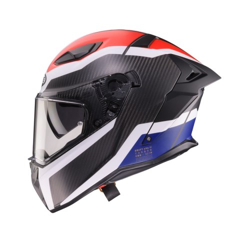 CABERG KASK INTEGRALNY Z BLENDĄ MODEL DRIFT EVO II CARBON CBR KOLOR CZARNY/NIEBIESKI/CZERWONY MAT ROZMIAR S
