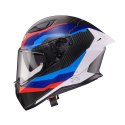 CABERG KASK INTEGRALNY Z BLENDĄ MODEL DRIFT EVO II CARBON MSPORT KOLOR CZARNY/NIEBIESKI/CZERWONY MAT ROZMIAR S